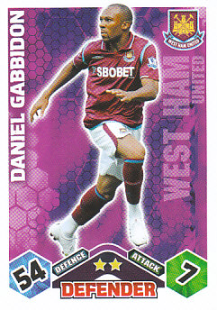 Daniel Gabbidon West Ham United 2009/10 Topps Match Attax #310